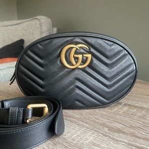 Gucci Marmont Black Belt Bag